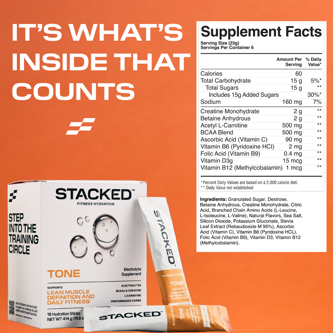 All-in-One Performance Mix w/ Electrolytes (980mg), Creatine (5g), BCAAs (3g), L-Carnitine (500mg)